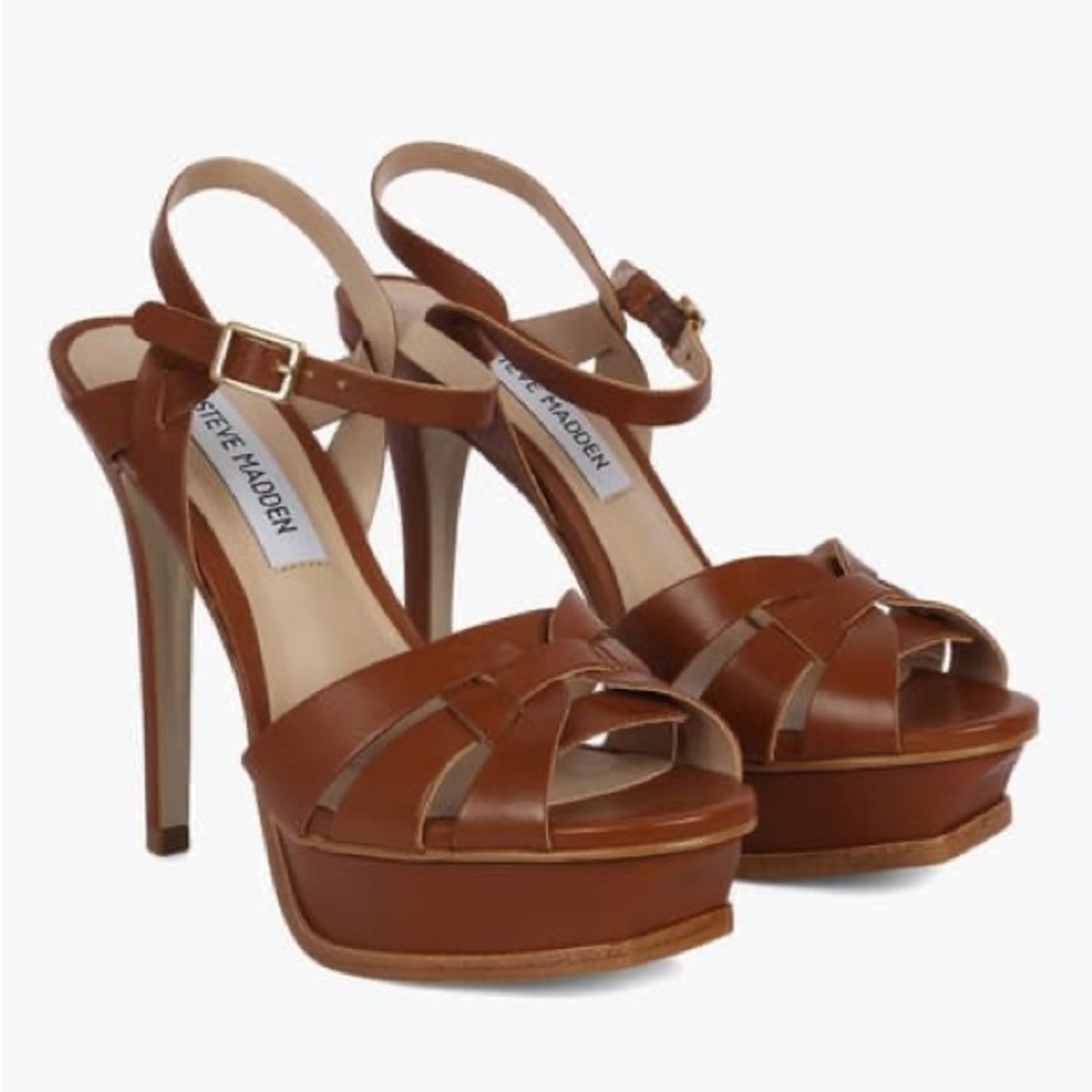 Steve Madden Tan Strappy Heels